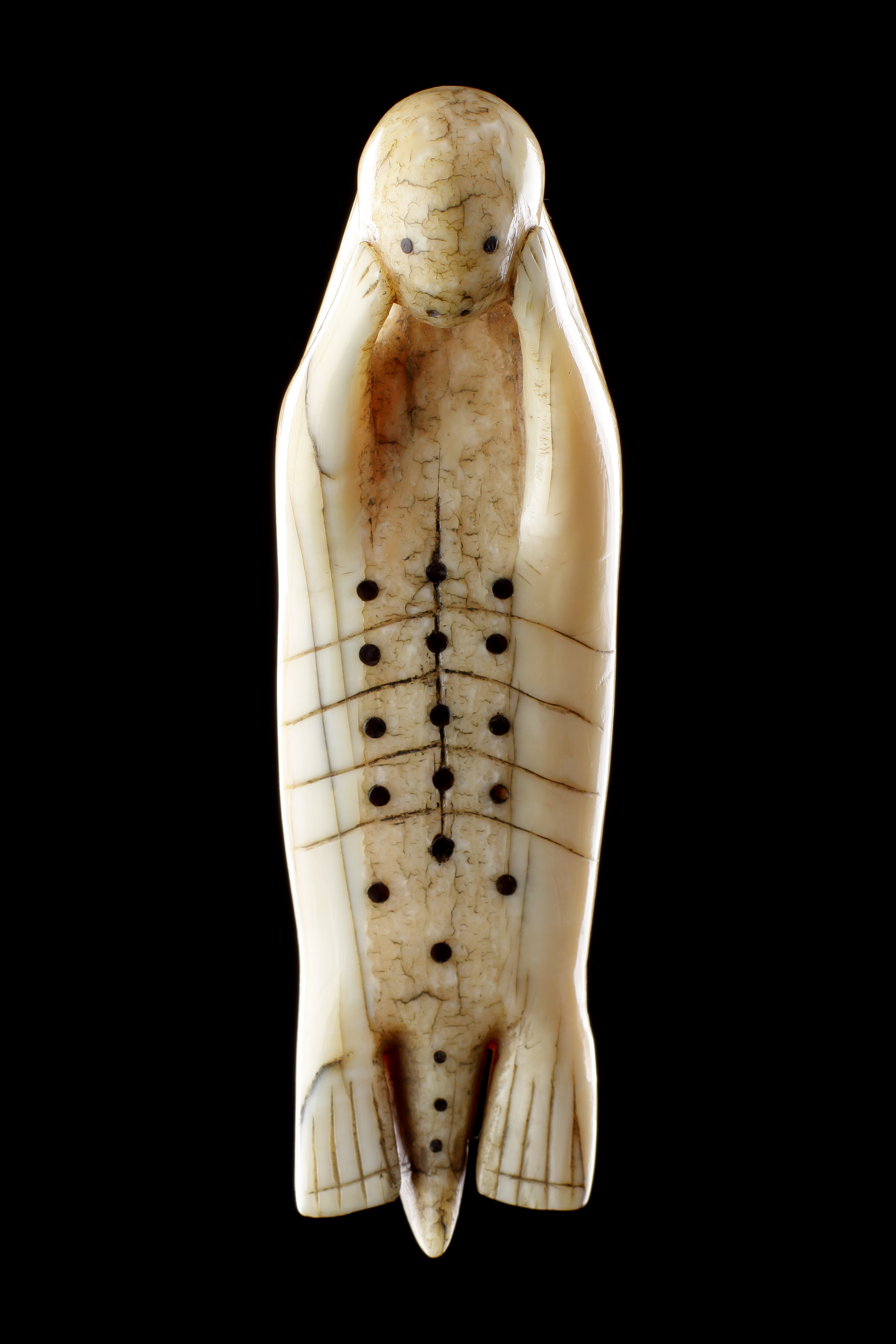 Fine Large and Rare Inuit Amulet of a Seal 